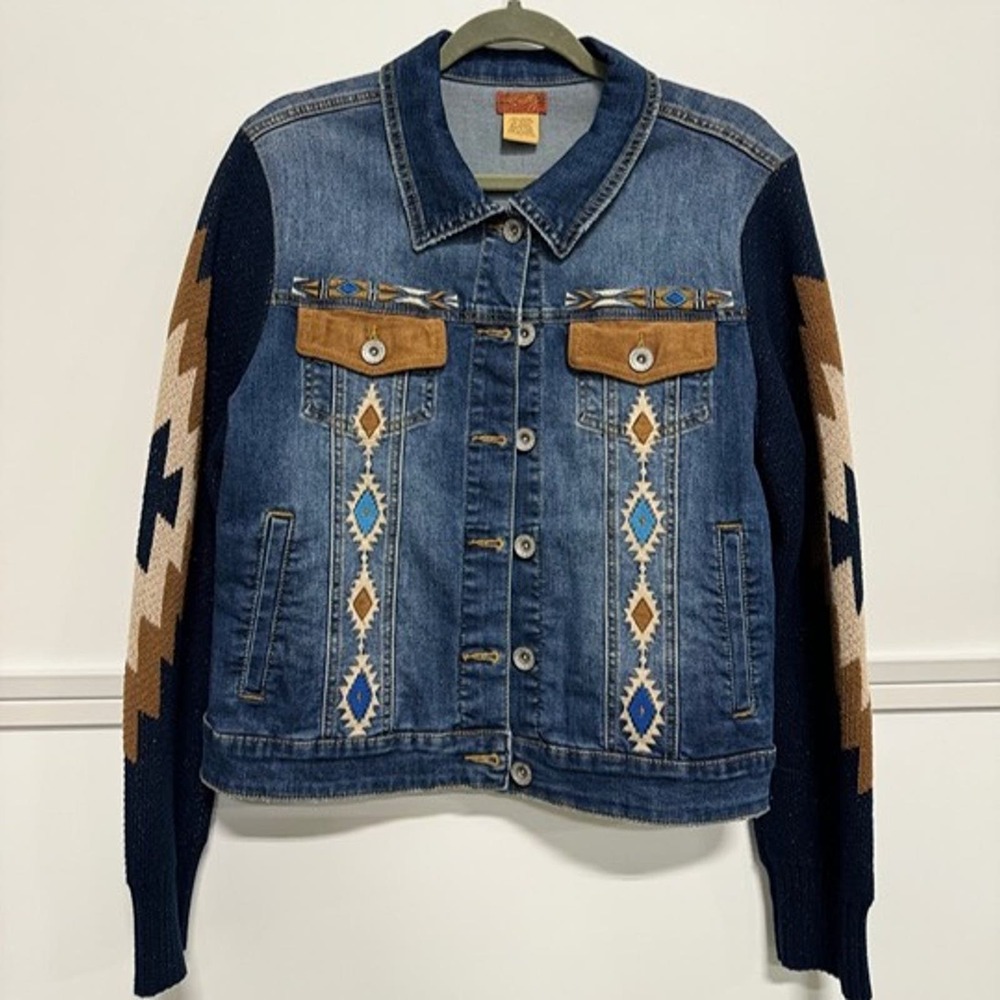 Embroidered Denim Jacket: Boho-Chic Statement Piece
